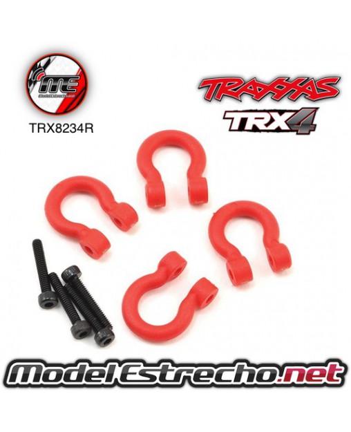 TRAXXAS BUMPER D-RING RED