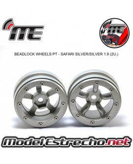 BEADLOCK WHEELS PT - SLINGSHOT SILVER/RED 1.9