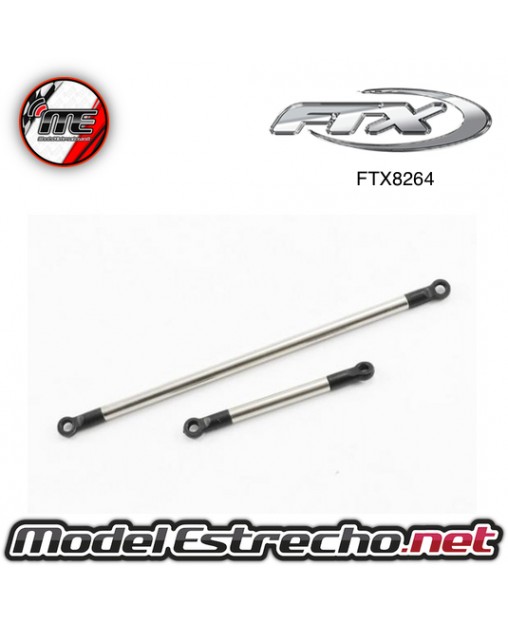 FTX OUTBACK 2.0 NICKEL PLATED STEEL STEERING ROD AND SERVO