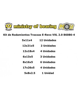 KIT RODAMIENTOS TRAXXAS E-REVO VXL 2.0