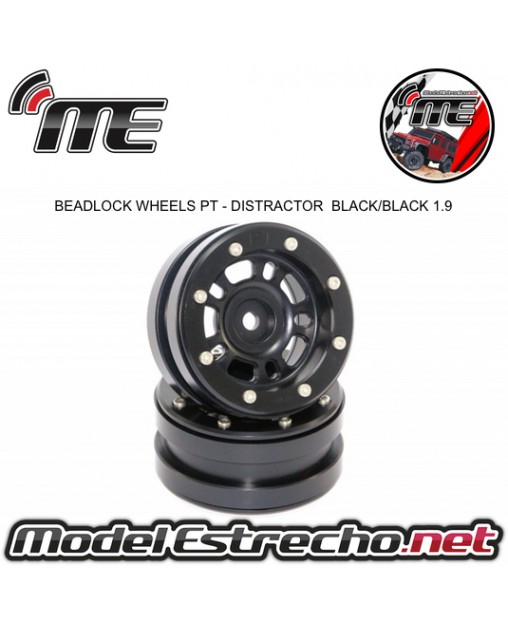 BEADLOCK WHEELS PT - DISTRACTOR BLACK/BLACK 1.9 (2U.)