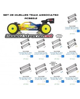 ASSOCIATED RC8B3 MUELLES TRASERO V2 GRIS 4.2LB