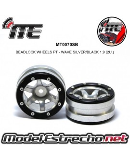 BEADLOCK WHEELS PT - SLINGSHOT SILVER/RED 1.9
