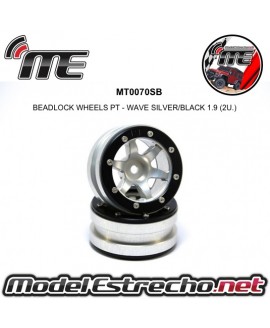 BEADLOCK WHEELS PT - SLINGSHOT SILVER/RED 1.9