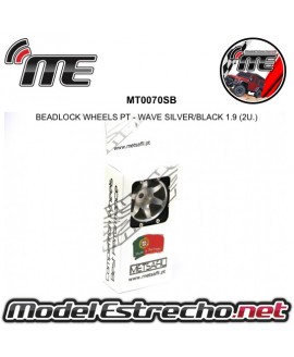 BEADLOCK WHEELS PT - WAVE SILVER/BLACK 1.9 (2U.) MT0070SB