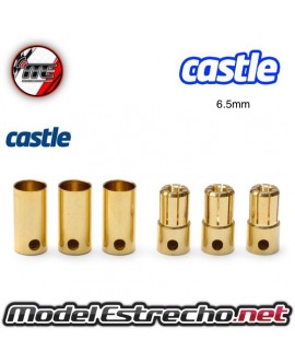 CONECTOR CASTLE 6.5mm ( 3 MACHO 3 HEMBRA )