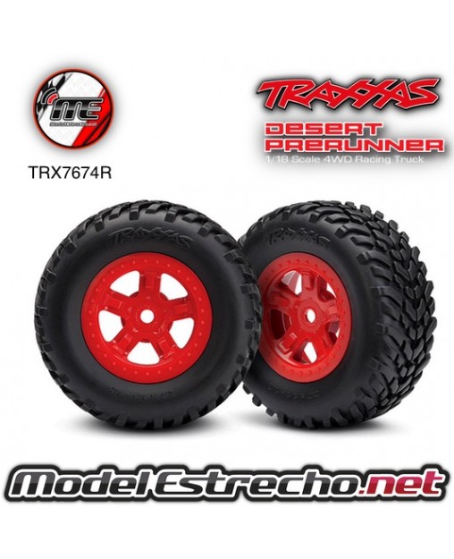 TRAXXAS LATRAX DESERT PRERUNNER RUEDA COMPLETA ROJO (2U.) 7674