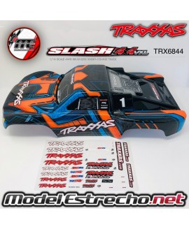 TRAXXAS CARROCERIA SLASH 4X4 NARANJA Y AZUL 6844
