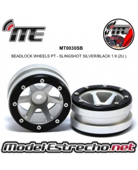 BEADLOCK WHEELS PT - SLINGSHOT SILVER/RED 1.9