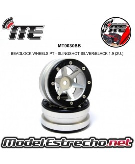 BEADLOCK WHEELS PT - SLINGSHOT SILVER/RED 1.9