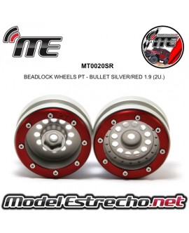 BEADLOCK WHEELS PT - SLINGSHOT SILVER/RED 1.9