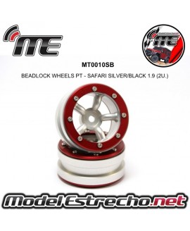 BEADLOCK WHEELS PT - SLINGSHOT SILVER/RED 1.9