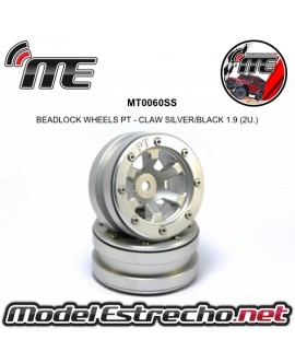 BEADLOCK WHEELS PT - CLAW SILVER/SILVER 1.9 (2U.) Ref: MT0060SS