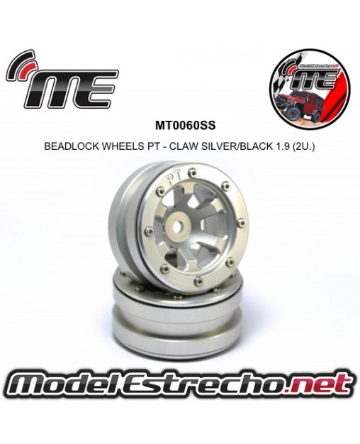 BEADLOCK WHEELS PT - SLINGSHOT SILVER/RED 1.9