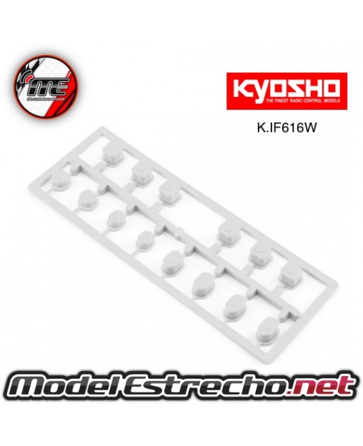 CASQUILLOS CONVERGENCIA INFERNO KYOSHO MP10 BLANCO Ref: IF616W