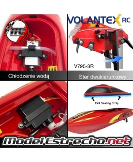 LANCHA VOLANTEX VECTOR 30 RACING BOAT ROJA RTR 2,4Ghz Ref: V795-3R