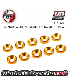 ULTIMATE ARANDELAS ALUMINIO DORADA 4mm (10u.)