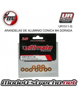 ULTIMATE ARANDELAS ALUMINIO DORADA 4mm (10u.)