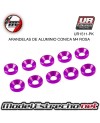 ULTIMATE ARANDELAS ALUMINIO CONICAS ROSA 4mm (10u.) Ref: UR1511-PK