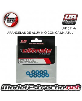 ULTIMATE ARANDELAS ALUMINIO AZUL 4mm (10u.)