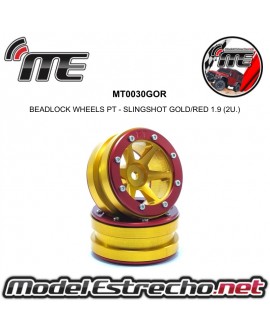 BEADLOCK WHEELS PT - SLINGSHOT SILVER/RED 1.9