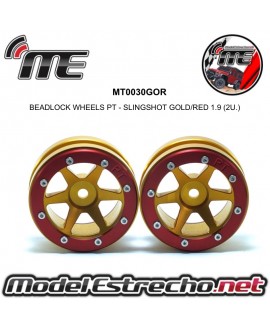 BEADLOCK WHEELS PT - SLINGSHOT SILVER/RED 1.9