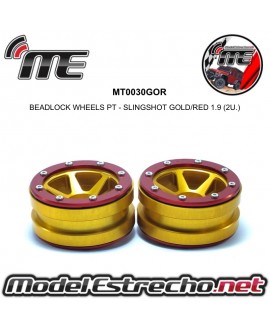 BEADLOCK WHEELS PT - SLINGSHOT SILVER/RED 1.9