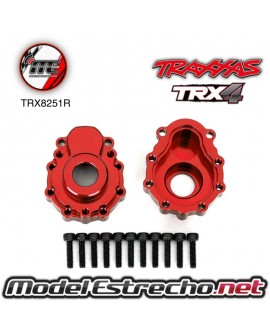 TRAXXAS CARCASA DE PORTAL EXTERIOR ALUMINIO 6061-T6 COLOR ROJO  Ref: TRX8251R