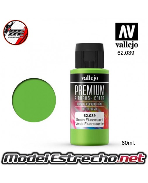 VALLEJO PREMIUM VERDE FLUO 60ML 039 Ref: 62039