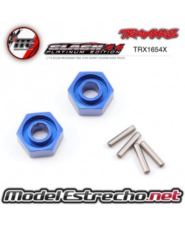 TRAXXAS HEXAGONOS EN ALUMINIO AZUL 12mm Ref: TRX1654