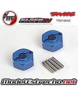 TRAXXAS HEXAGONOS EN ALUMINIO AZUL 12mm Ref: TRX1654
