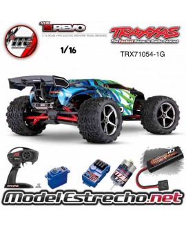 TRAXXAS E-REVO 1/16 4WD BRUSHED TQ RTR VERDE (INCLUYE BATERIA Y CARGADOR ) Ref: TRX71054-1G