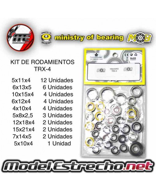 KIT DE RODAMIENTOS TRAXXAS TRX-4 Ref: MOB-0577