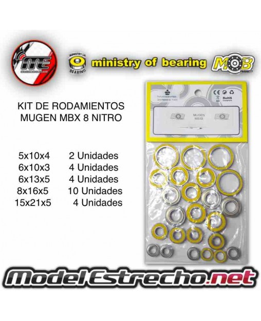 KIT DE RODAMIENTOS MUGEN MBX8 NITRO MOB