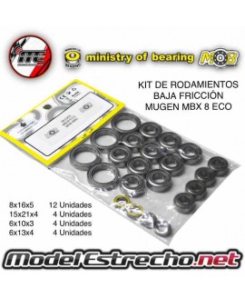 KIT DE RODAMIENTOS DE BAJA FRICCION MUGEN MBX8 ECO Ref: MOB-0692