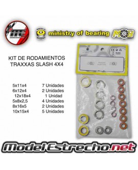 KIT DE RODAMIENTOS TRAXXAS SLASH 4X4  Ref: MOB-1280