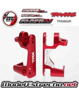 TRAXXAS PORTA MANGUETA DELANTERA DERECHA Y IZQUIERDA ALUMINIO ROJO Ref: TRX6832R