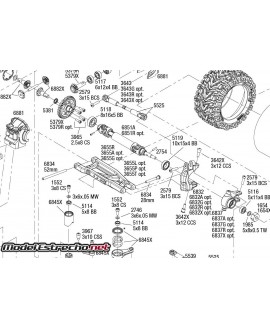 TRAXXAS PALIER DELANTERO SLASH Y STAMPEDE