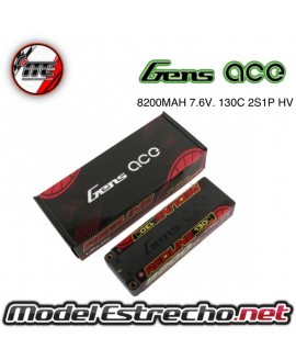 BATERIA LIPO GENS ACE REDLINE 8200 mah 7.6v 130C 2S1P Ref: B-RL-130C-8200-2S1P-HC-58-HV