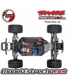 TRAXXAS RUSTLER 4X4 1/10 SCALE 4WD STADIUM TRUCK WITH BATTERY AND CHARGER