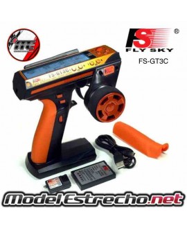 EMISORA FLY SKY FS-GT3C 2.4 Ghz  CON RECEPTOR FS-GR3E Ref: FS-GT3C