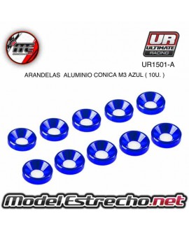 ULTIMATE ARANDELAS ALUMINIO AZUL 3mm (10u.) Ref: UR1501-A