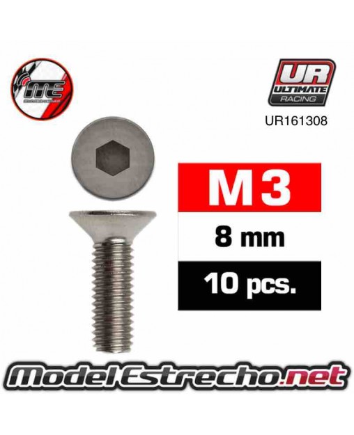 TORNILLOS M3X8MM AVELLANADO Ref: UR161308