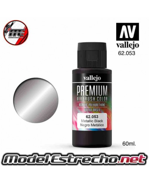 VALLEJO PREMIUM NEGRO METALICO 60ML 053 62053