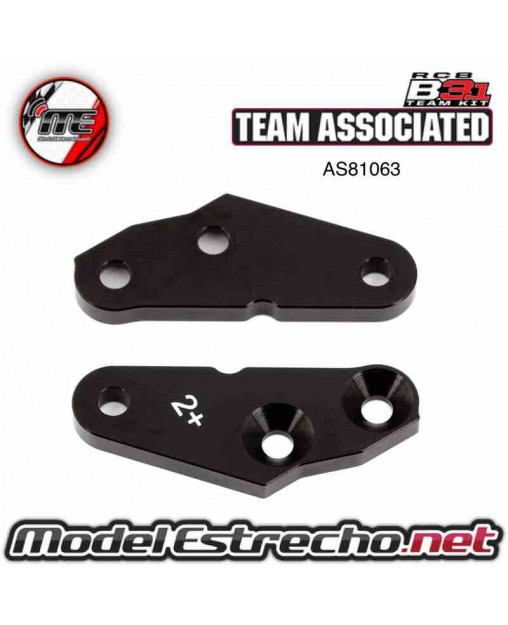 ASSOCIATED RC8B3.1 FT STEERING BLOCK ARMS +2 DEGREE ALUMINIUM   Ref: AS81063