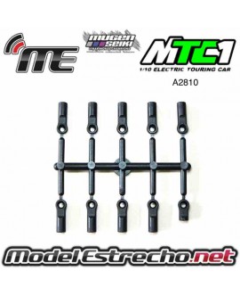 SET ROTULAS TIRANTE LARGO/CORTO MUGEN MTC1 (1U.) Ref: A2810