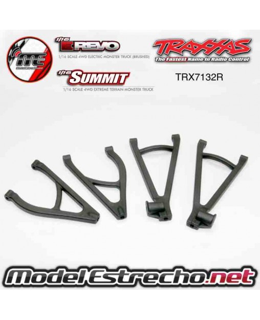 TRAXXAS TRAPECIOS DELANTERO INFERIOR Y SUPERIOR E-REVO 1/16