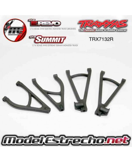 TRAXXAS TRAPECIOS DELANTERO INFERIOR Y SUPERIOR E-REVO 1/16