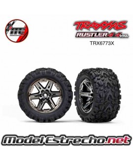 TRAXXAS RUEDAS RUSTLER 2.8 4X4 CROMADAS (2U.)