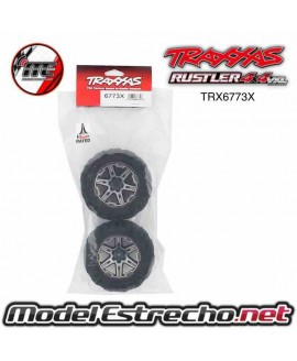 TRAXXAS RUEDAS RUSTLER 2.8 4X4 CROMADAS (2U.)
